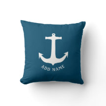 Minimalistisch Nautisch Anchor Ocean Blauw