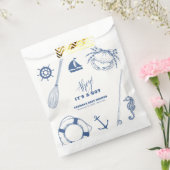 minimalistisch nautisch Gevist Baby shower Bedankzakje (Gezegeld)