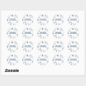minimalistisch nautisch Gevist Baby shower Ronde Sticker (Vel)