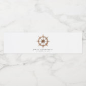 Minimalistisch nautisch waterflesetiket waterfles etiket (Enkel label)