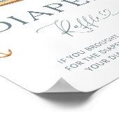 Minimalistisch nautische zeilboot luier Raffle Pos Poster (Hoek)