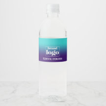 Minimalistisch Navy Aqua Gradiënt Elementair Logo