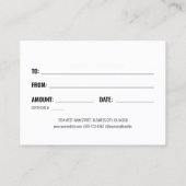 Minimalistisch Navy Blue Business Cadeaubon Visitekaartje (Achterkant)