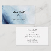 Minimalistisch Navy Blue Gradient Visitekaartje (Voorkant / Achterkant)