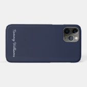 Minimalistisch Navy Blue Professional Eenvoudig Case-Mate iPhone Case (Achterkant (horizontaal))