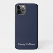 Minimalistisch Navy Blue Professional Eenvoudig Case-Mate iPhone Case (Achterkant)