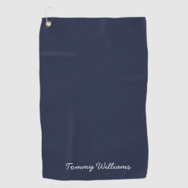 Minimalistisch Navy Blue Professional Eenvoudig Golfhanddoek
