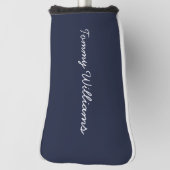 Minimalistisch Navy Blue Professional Eenvoudig Golfheadcover (Draai 90)