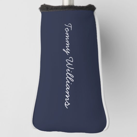 Minimalistisch Navy Blue Professional Eenvoudig Golfheadcover (Draai 90)