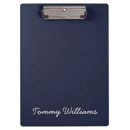 Minimalistisch Navy Blue Professional Eenvoudig Klembord