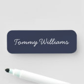 Minimalistisch Navy Blue Professional Eenvoudig Naamplaatje (In situ)