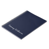 Minimalistisch Navy Blue Professional Eenvoudig Notitieboek (Linkerzijde)