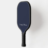 Minimalistisch Navy Blue Professional Eenvoudig Pickleball Paddle (Links)