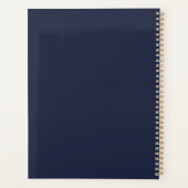 Minimalistisch Navy Blue Professional Eenvoudig Planner (Achterkant)