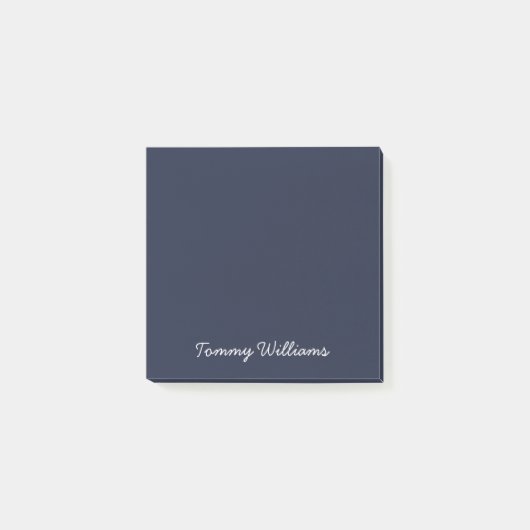 Minimalistisch Navy Blue Professional Eenvoudig Post-it® Notes (Voorkant)