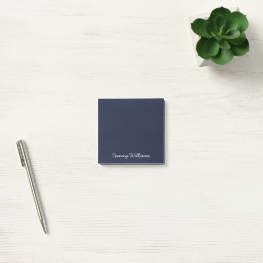 Minimalistisch Navy Blue Professional Eenvoudig Post-it® Notes (Kantoor)