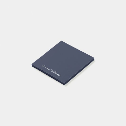 Minimalistisch Navy Blue Professional Eenvoudig Post-it® Notes (Schuin)