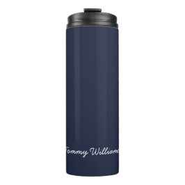 Minimalistisch Navy Blue Professional Eenvoudig Thermosbeker