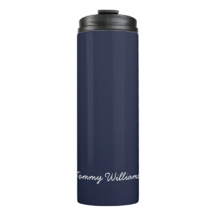 Minimalistisch Navy Blue Professional Eenvoudig Thermosbeker