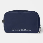 Minimalistisch Navy Blue Professional Eenvoudig Toilettasje (Voorkant)