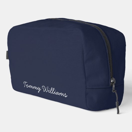Minimalistisch Navy Blue Professional Eenvoudig Toilettasje (Rechterhoek)