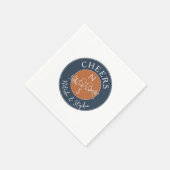 Minimalistisch Navy Blue Trouwen Servet (Hoek)