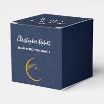 Minimalistisch Navyblauw Vastgoed