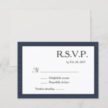 Minimalistisch Navyblauw Wit Grijs Strepen RSVP