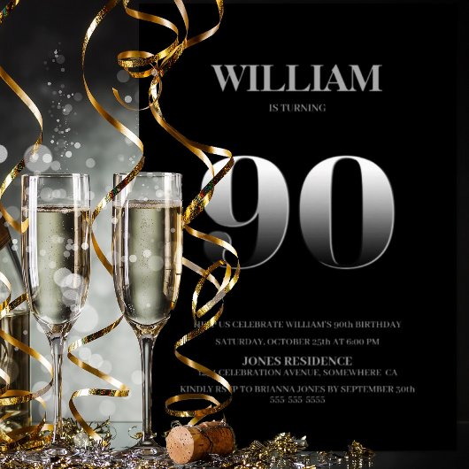 Minimalistisch negende verjaardag van Black en Sil Kaart