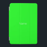 Minimalistisch neongroen monogram iPad mini cover<br><div class="desc">Elegant minimalistisch modern neon green custom name monogram iPad mini Hoesje</div>