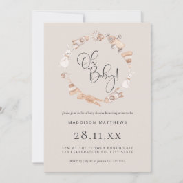 Minimalistisch neutraal Baby shower Invita Kaart