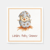 Minimalistisch neutraal Baby shower voor het hakke Servet (Voorkant)