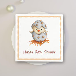 Minimalistisch neutraal Baby shower voor het hakke Servet