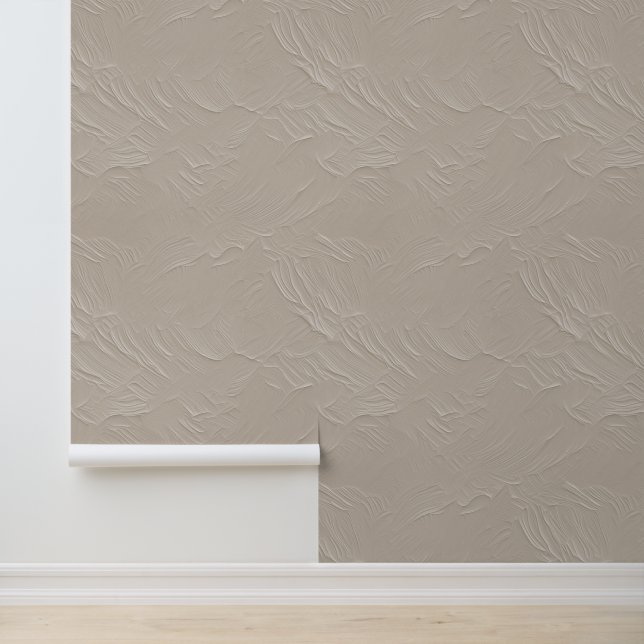 Minimalistisch neutraal beige patroon behang (Applicatie)