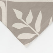 minimalistisch neutraal botanisch fleece deken (Hoek)
