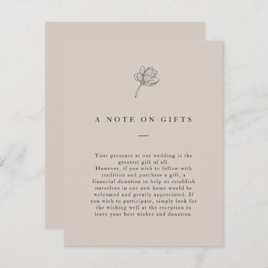 Minimalistisch neutraal forenscheut informatiekaartje (Voorkant / Achterkant)