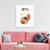 Minimalistisch neutraal gekleurde Cowboy Pet Canva Canvas Afdruk (Insitu (Woonkamer))