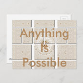 Minimalistisch neutraal geometrisch beige toonontw briefkaart (Voorkant / Achterkant)