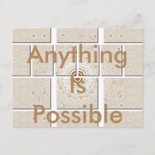 Minimalistisch neutraal geometrisch beige toonontw briefkaart