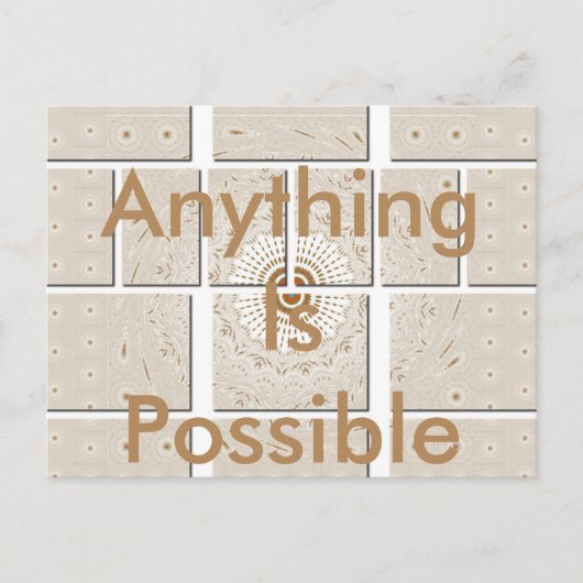 Minimalistisch neutraal geometrisch beige toonontw briefkaart (Voorkant)