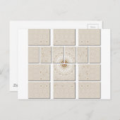 Minimalistisch neutraal geometrisch beige toonontw briefkaart (Voorkant / Achterkant)