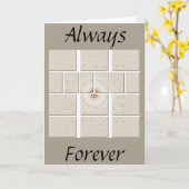 Minimalistisch neutraal geometrisch beige toonontw kaart (Gele Bloem)