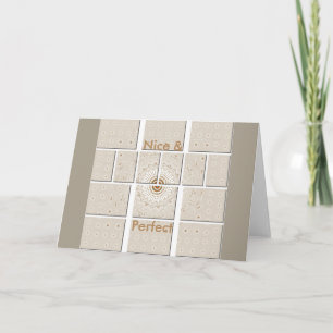 Minimalistisch neutraal geometrisch beige toonontw kaart