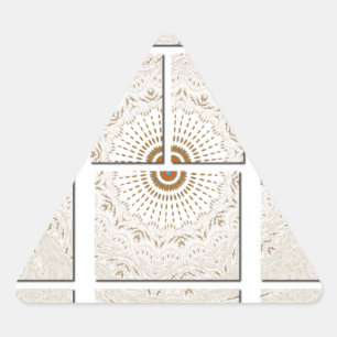 Minimalistisch neutraal geometrisch beige toonontw sticker