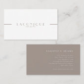 Minimalistisch | Neutraal | Laconique | Deegwaren Visitekaartje (Voorkant / Achterkant)