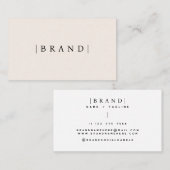 Minimalistisch neutraal merk toevoegen contactkaartje (Voorkant / Achterkant)