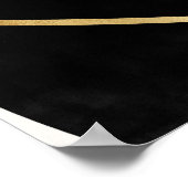 Minimalistisch neutraal zwart Gold Abstract schild Poster (Hoek)