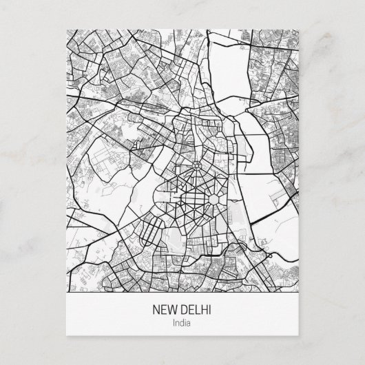 minimalistisch New Delhi India Briefkaart (Voorkant)