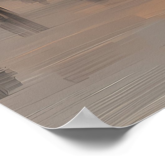 Minimalistisch New York Skyline Poster – Zachte To (Hoek)