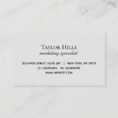 Minimalistisch Nice om u te ontmoeten Greeting Gre Visitekaartje (Achterkant)